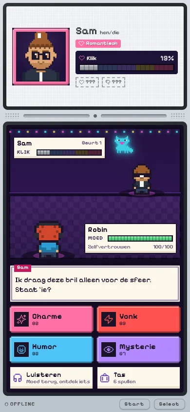Het flirtduel, beurt om beurt