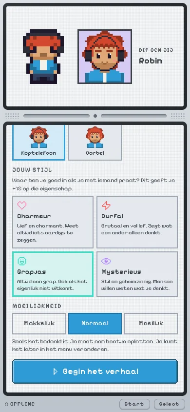 Maak je eigen personage