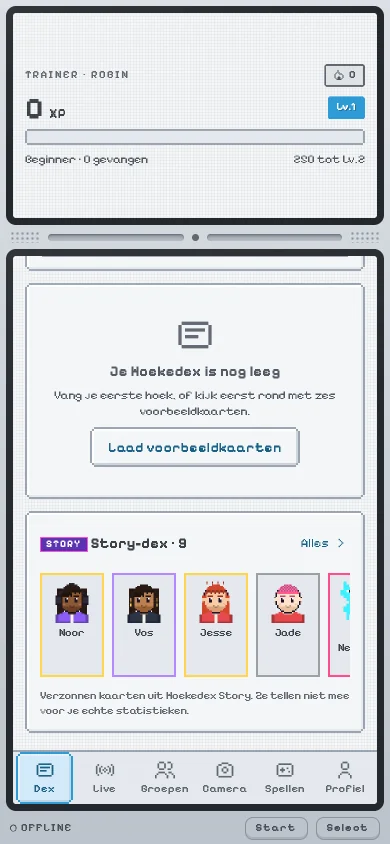 Story-kaarten in je Dex