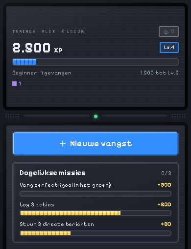 Hoekedex in het thema Midnight: bijna zwart met felblauwe knoppen.