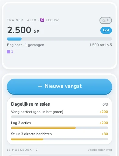 Hoekedex in het thema Wii: wit en rond met lichtblauwe knoppen.